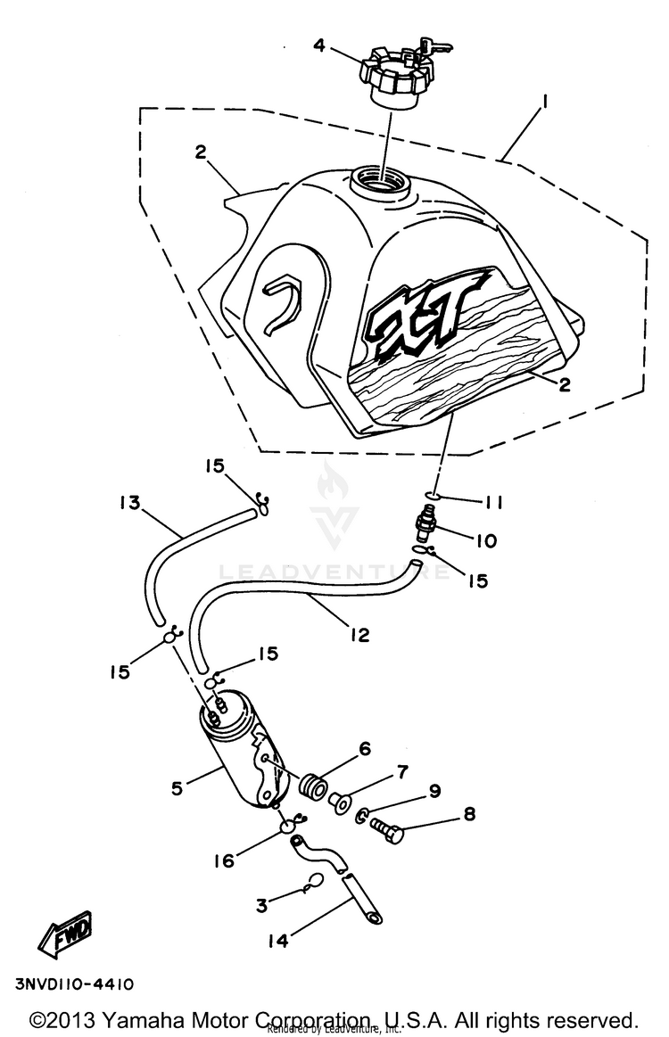 Fuel Tank (California Only) Schematic