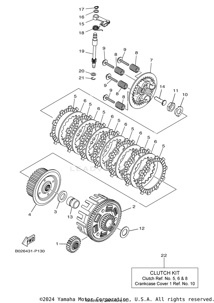 Clutch YZFR3 - YZFR3KB - 2019 Schematic