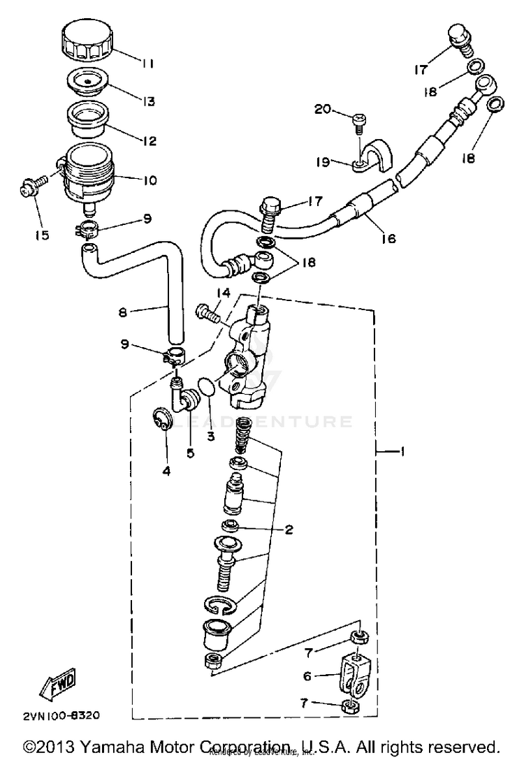 Rear Master Cylinder Schematic