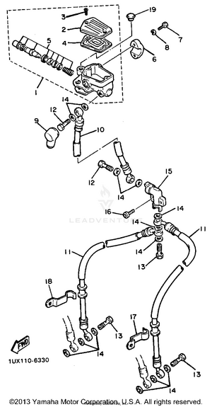 Front Master Cylinder Schematic