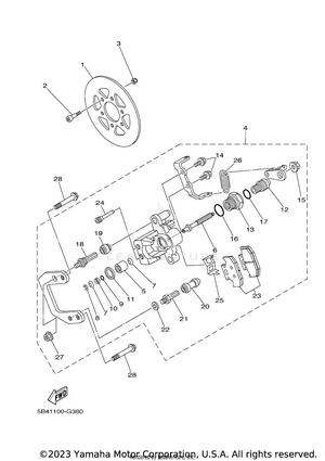 Rear Brake Caliper 2 Schematic