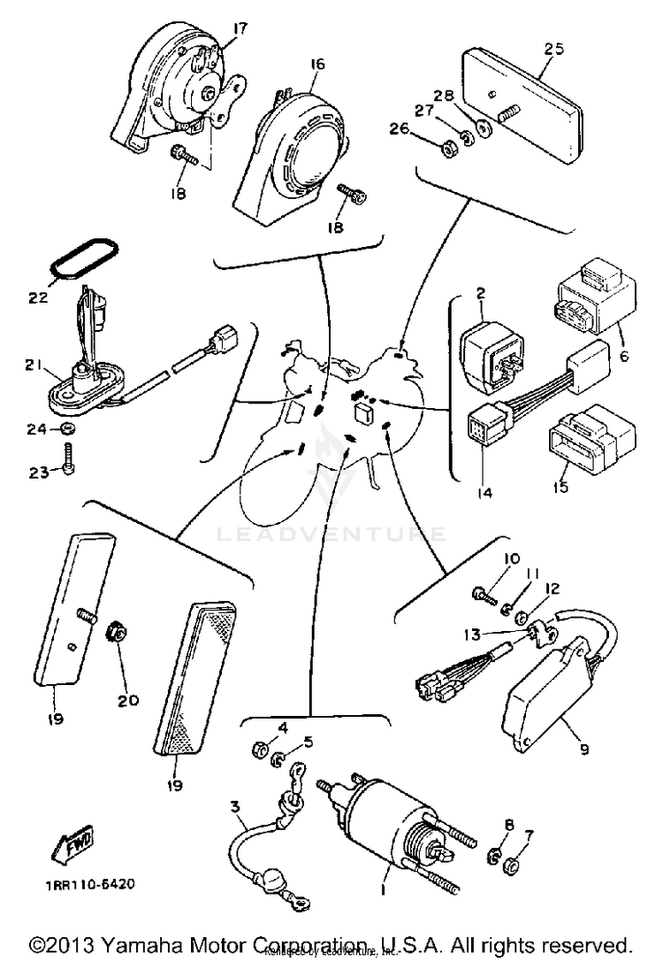 Electrical 2 VIRAGO 700 - XV700SSC - 1986 Schematic