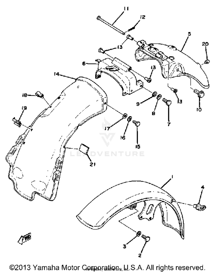 Front Fender Schematic