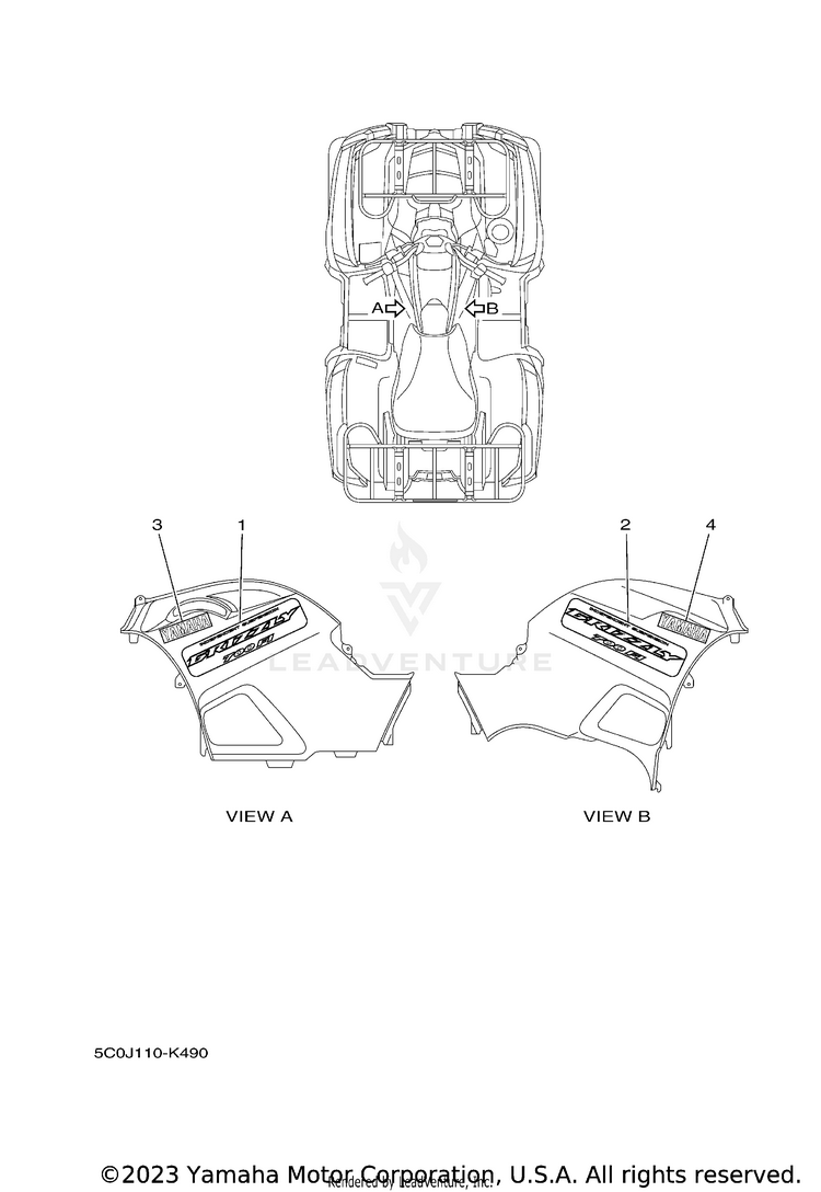 Graphics GRIZZLY 700 4WD - YFM7FGAGR - 2011 Schematic