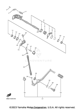 Shift Shaft Schematic