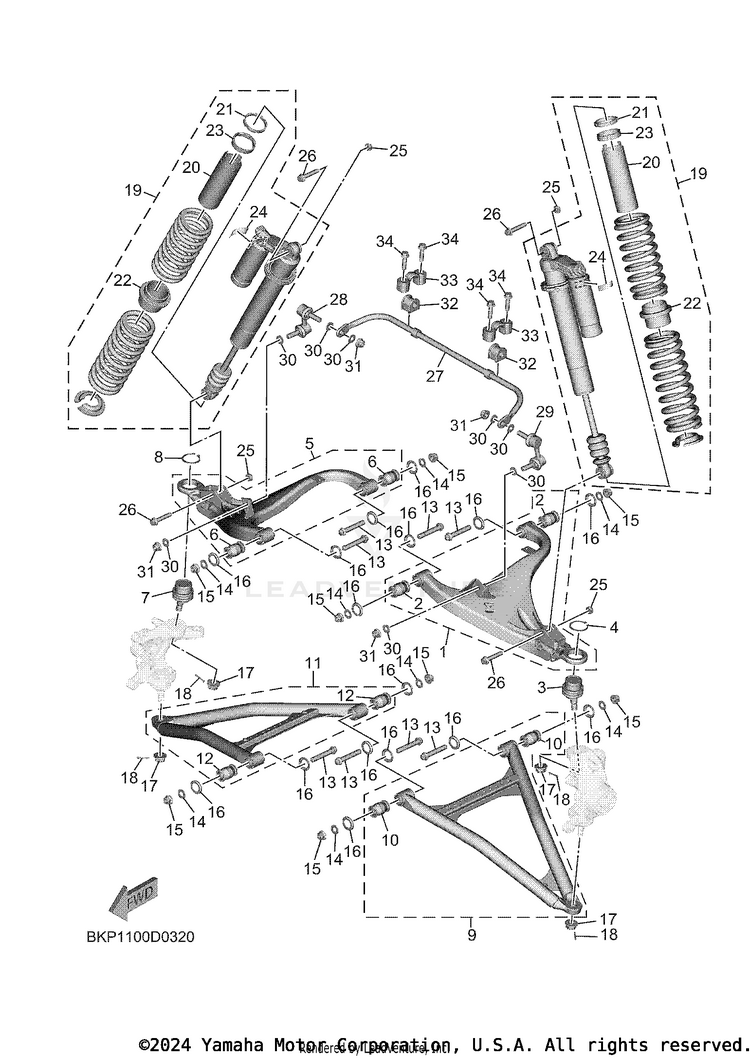 Front Suspension & Wheel Schematic