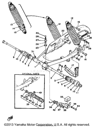 Rear Arm - Rear Cushion - Chain Case Schematic