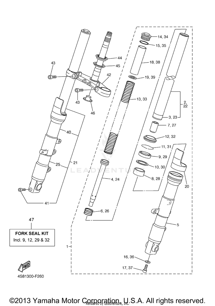 Front Fork Schematic