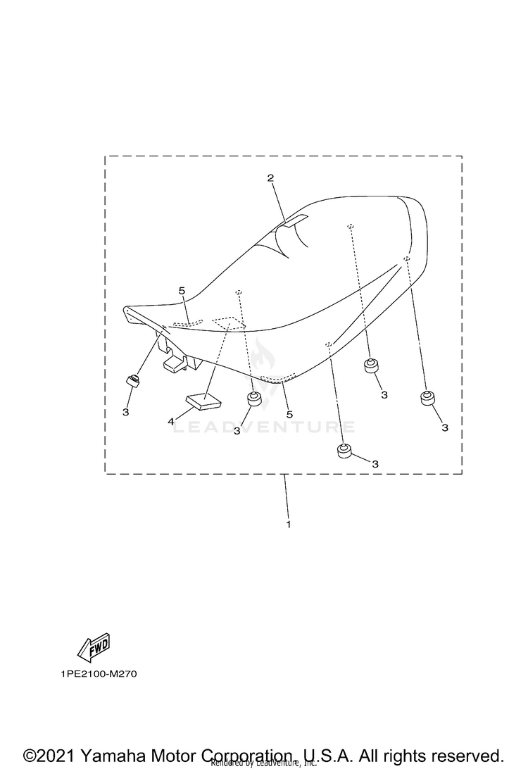 Seat RAPTOR 700R SPECIAL - YFM70RCCMB - 2021 Schematic
