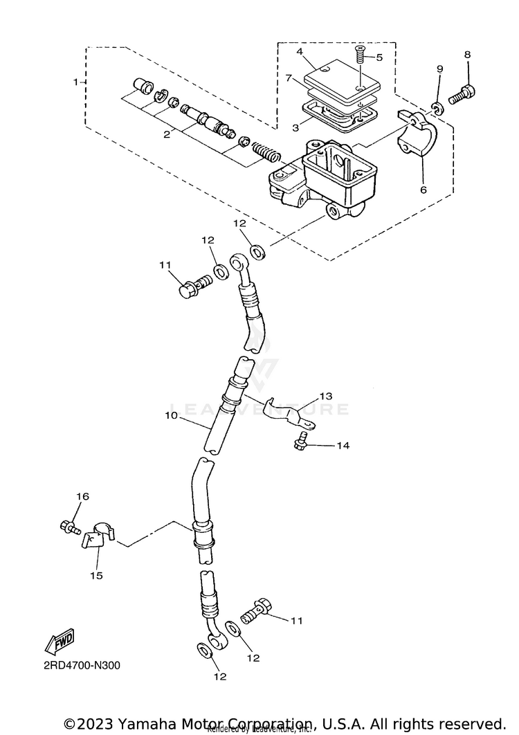 Front Master Cylinder Schematic