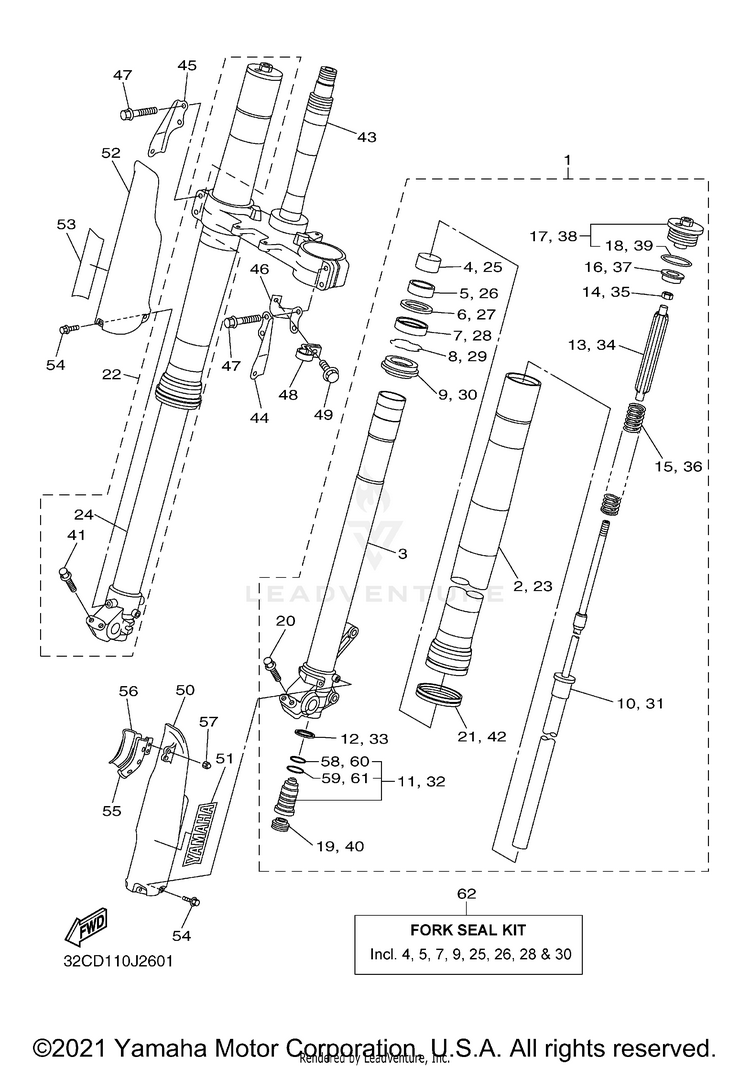 Front Fork Schematic