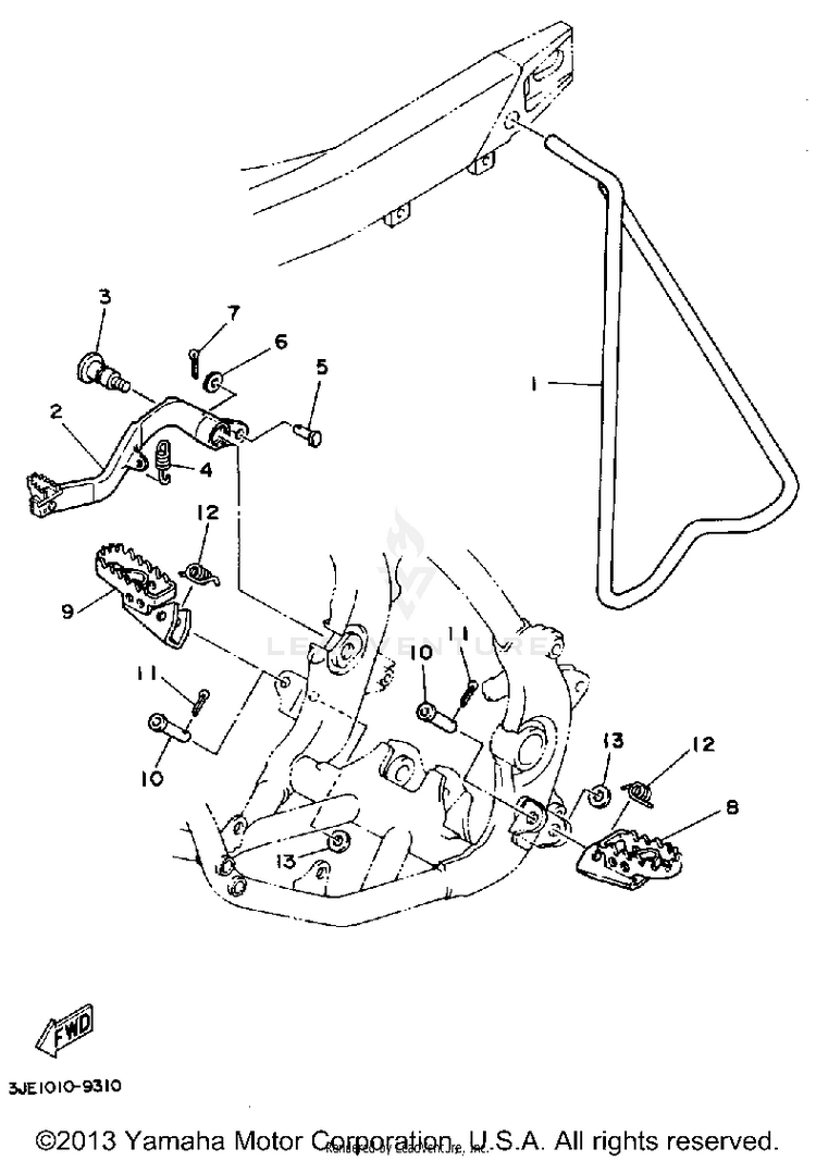 Stand-Footrest Schematic