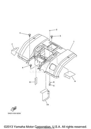 Rear Fender Schematic