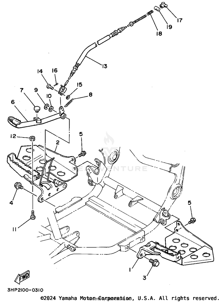 Stand - Footrest Schematic