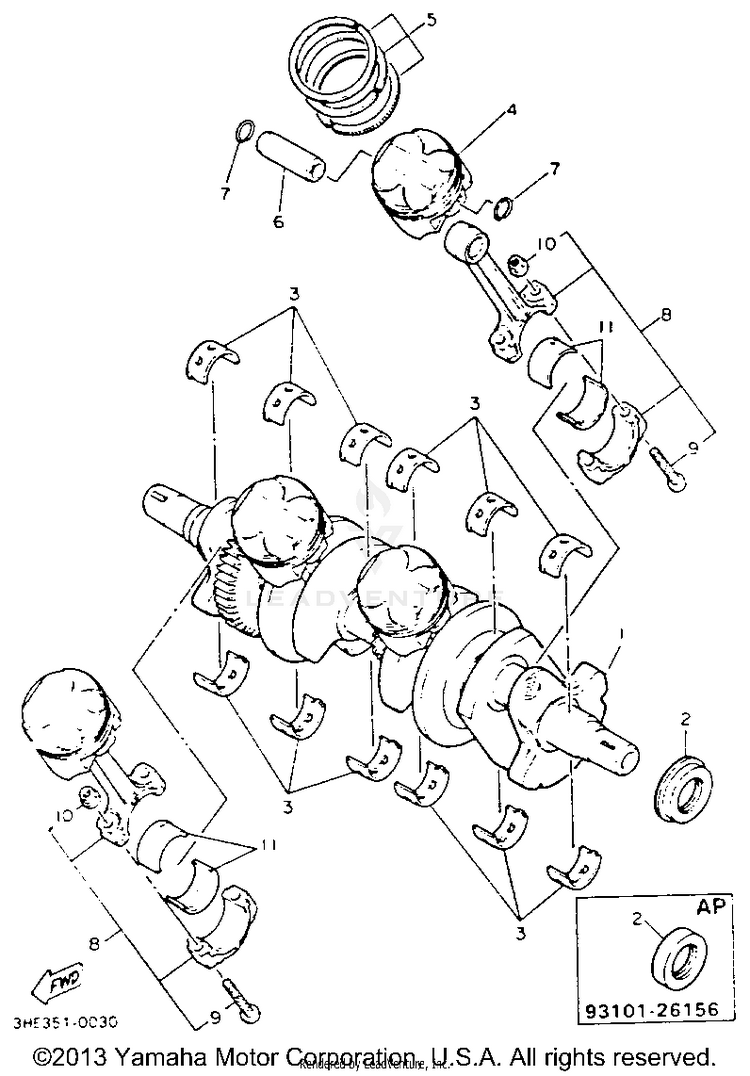 Crankshaft Piston Schematic