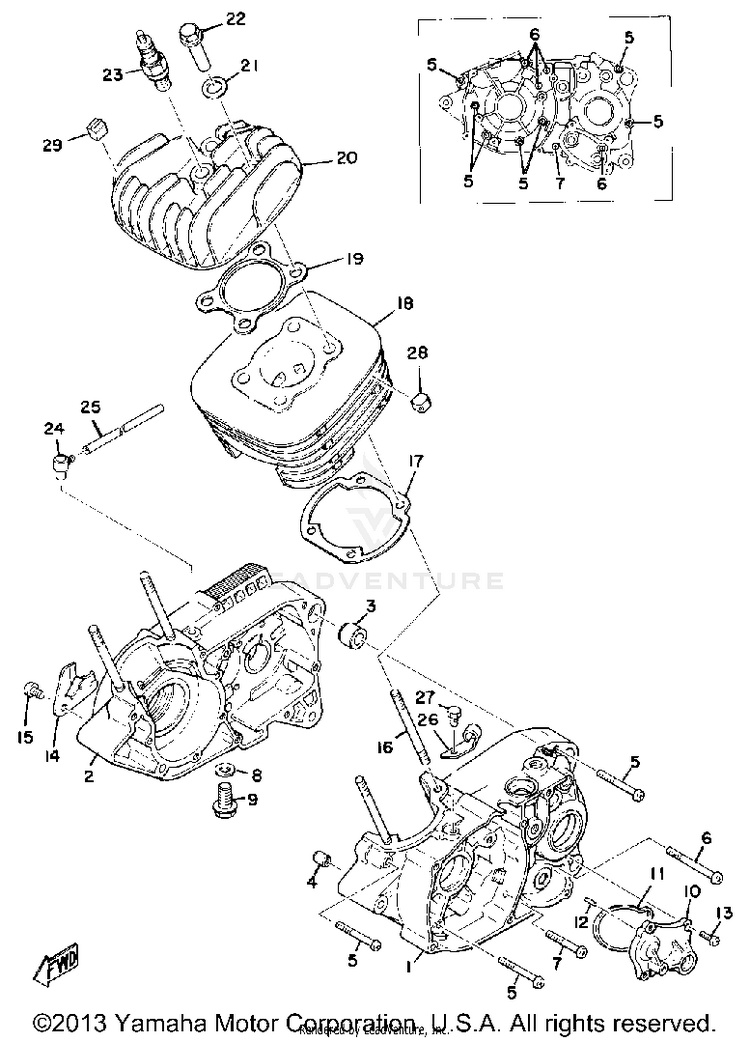Crankcase Cylinder Schematic