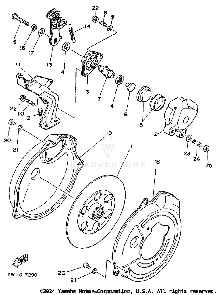Rear Brake Caliper Schematic