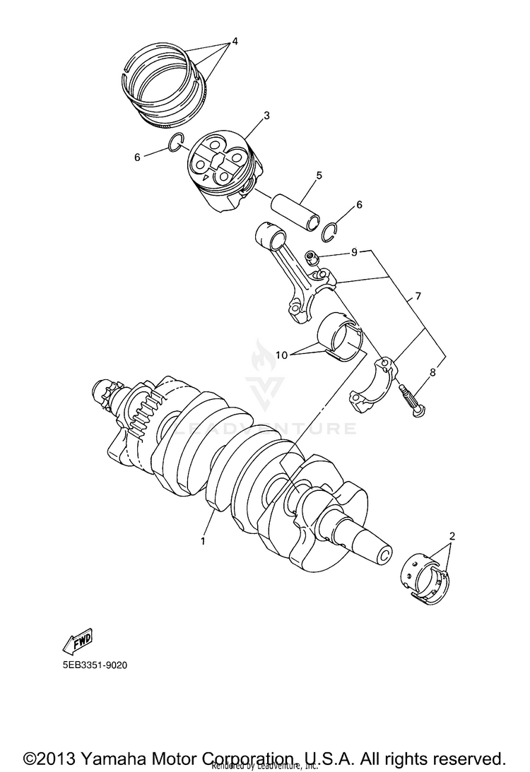 Crankshaft Piston Schematic
