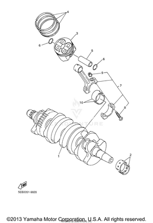 Crankshaft Piston Schematic