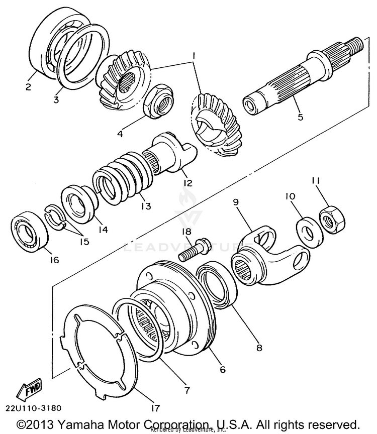Middle Drive Gear Schematic