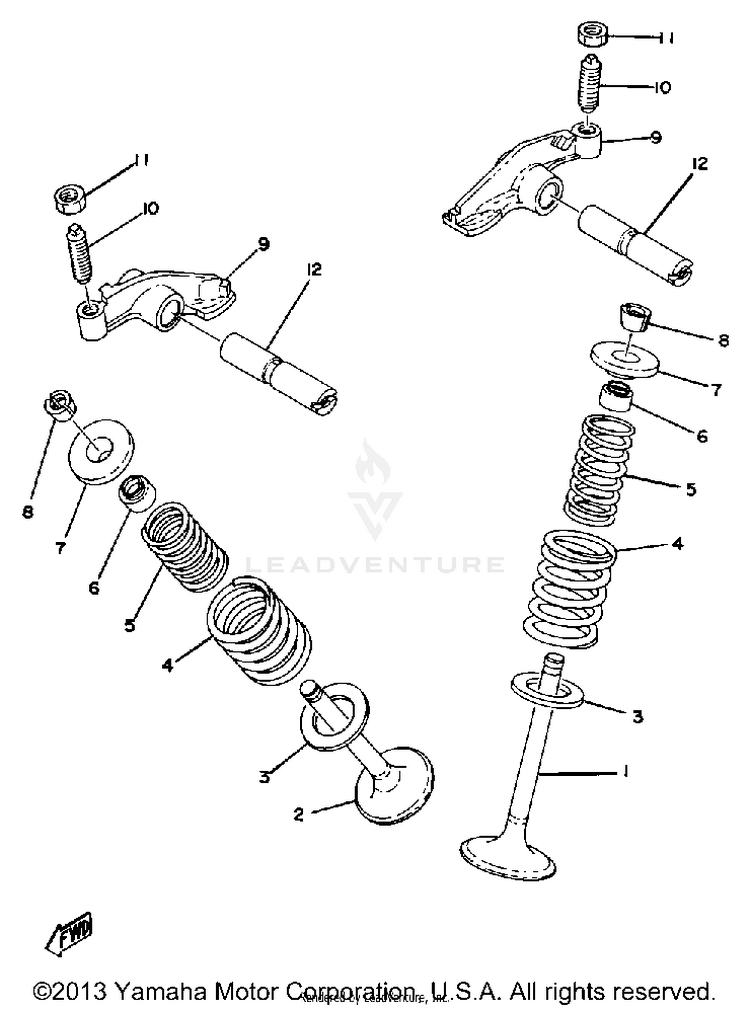 Valve - Rocker Arm Schematic