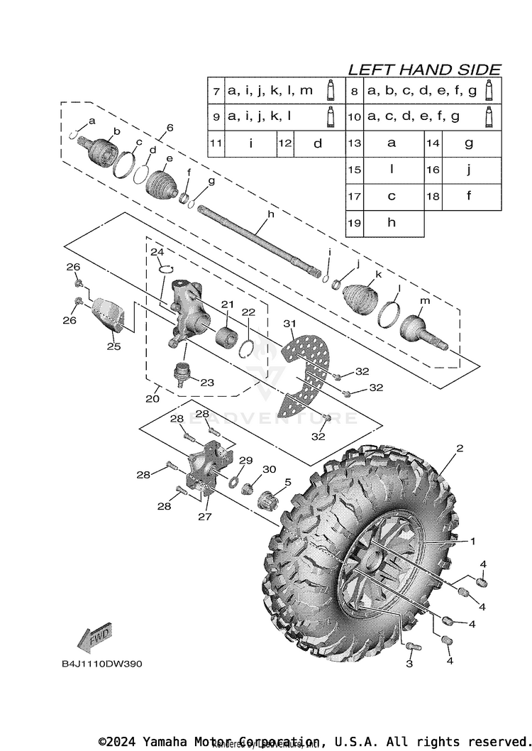 Front Wheel Schematic