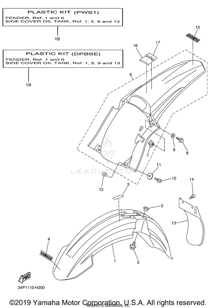 Fender YZ250F - YZ250FYL - 2009 Schematic