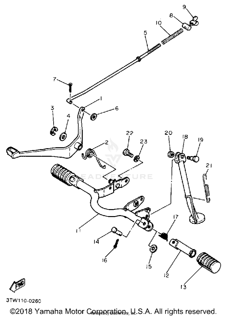 Stand - Footrest Schematic