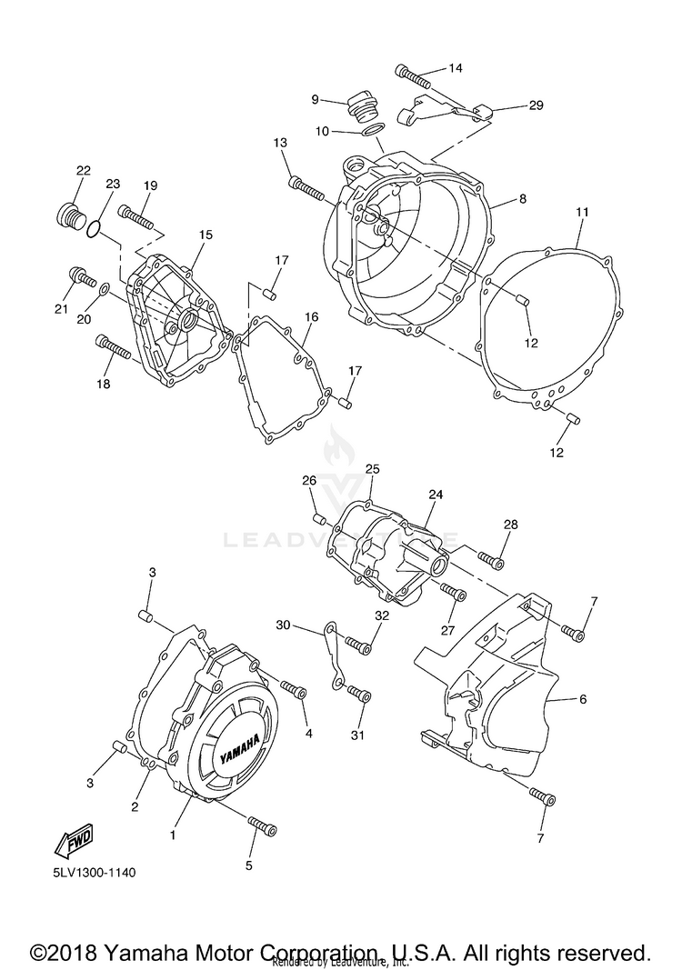 Crankcase Cover 1 Schematic