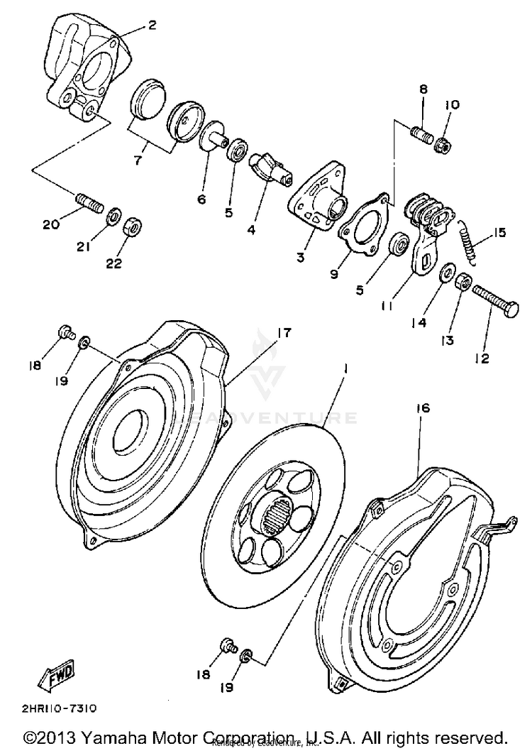 Rear Brake Caliper Schematic