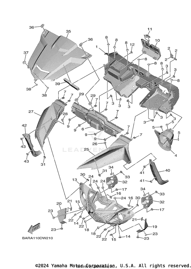 Front Fender Schematic