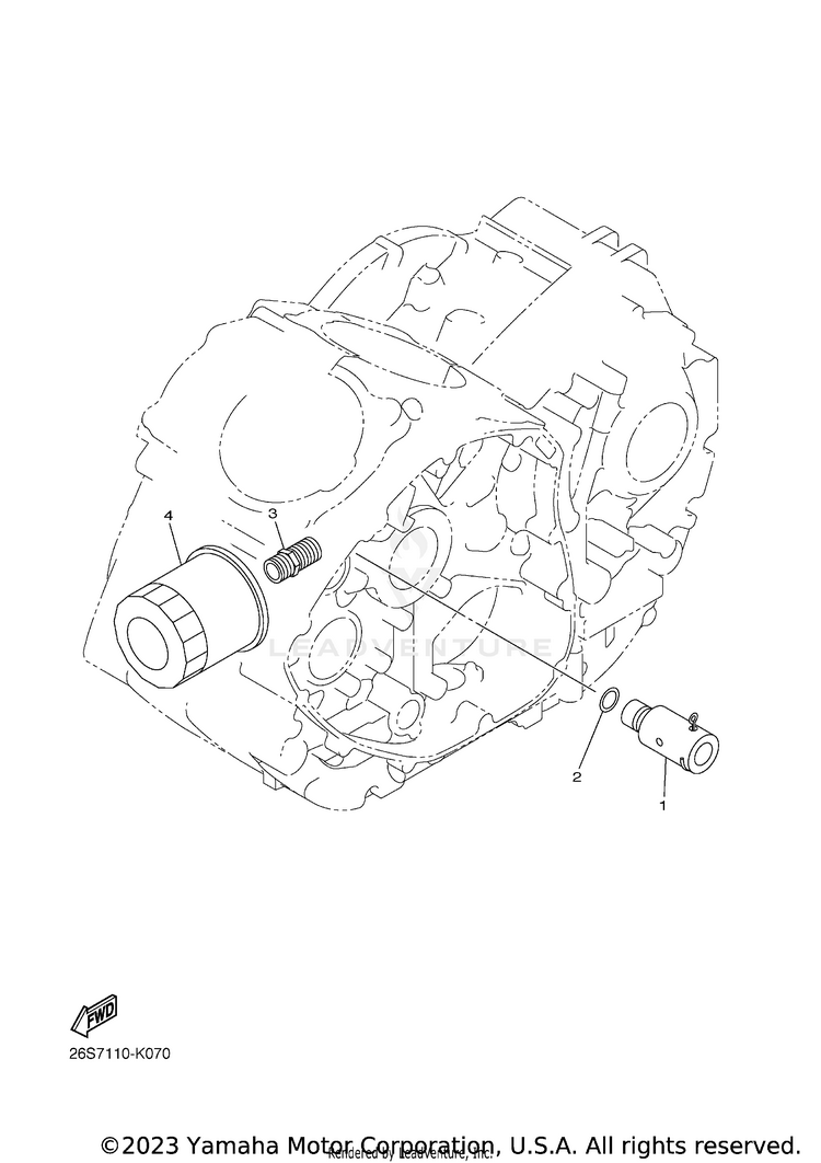 Oil Cleaner BOLT R SPEC CA - XVS95CFCB - 2015 Schematic
