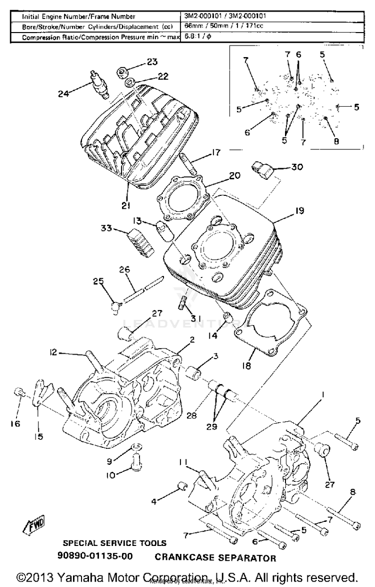 Crankcase-Cylinder Schematic