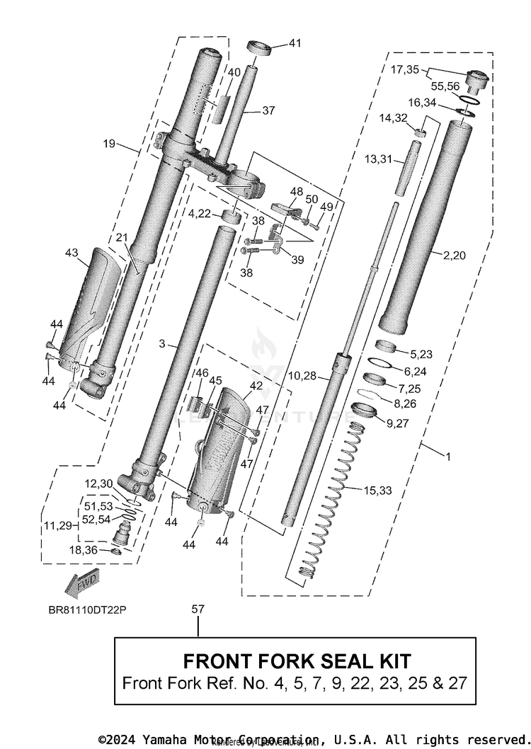 Front Fork Schematic
