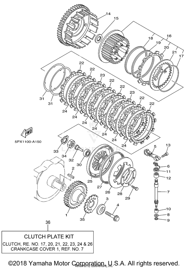 Clutch ROAD STAR WARRIOR - XV1700PCRC - 2003 Schematic