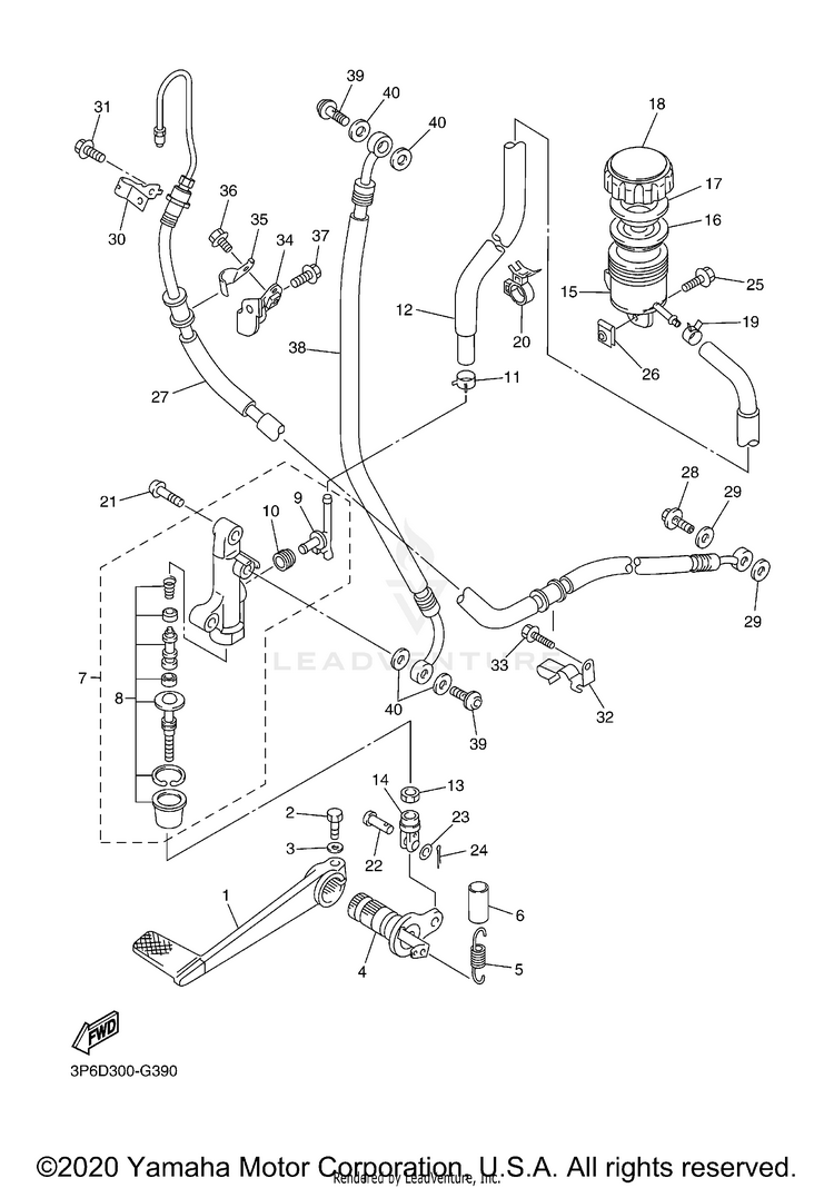 Rear Master Cylinder Schematic