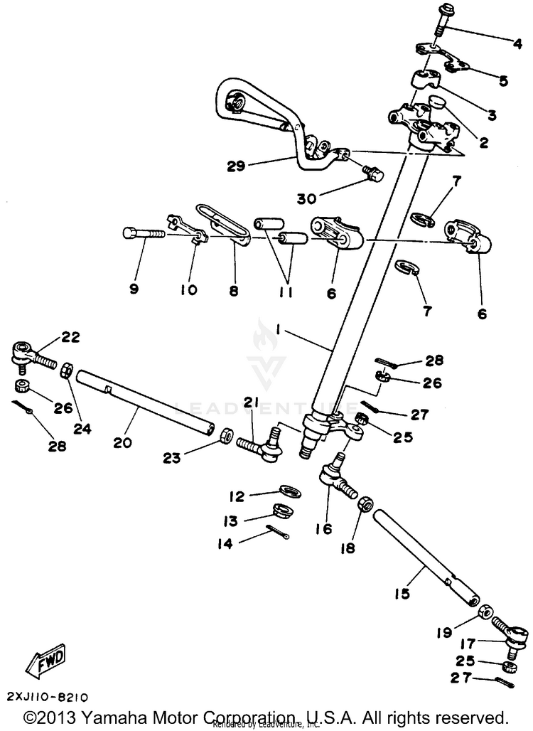 Steering BLASTER - YFS200F - 1994 Schematic