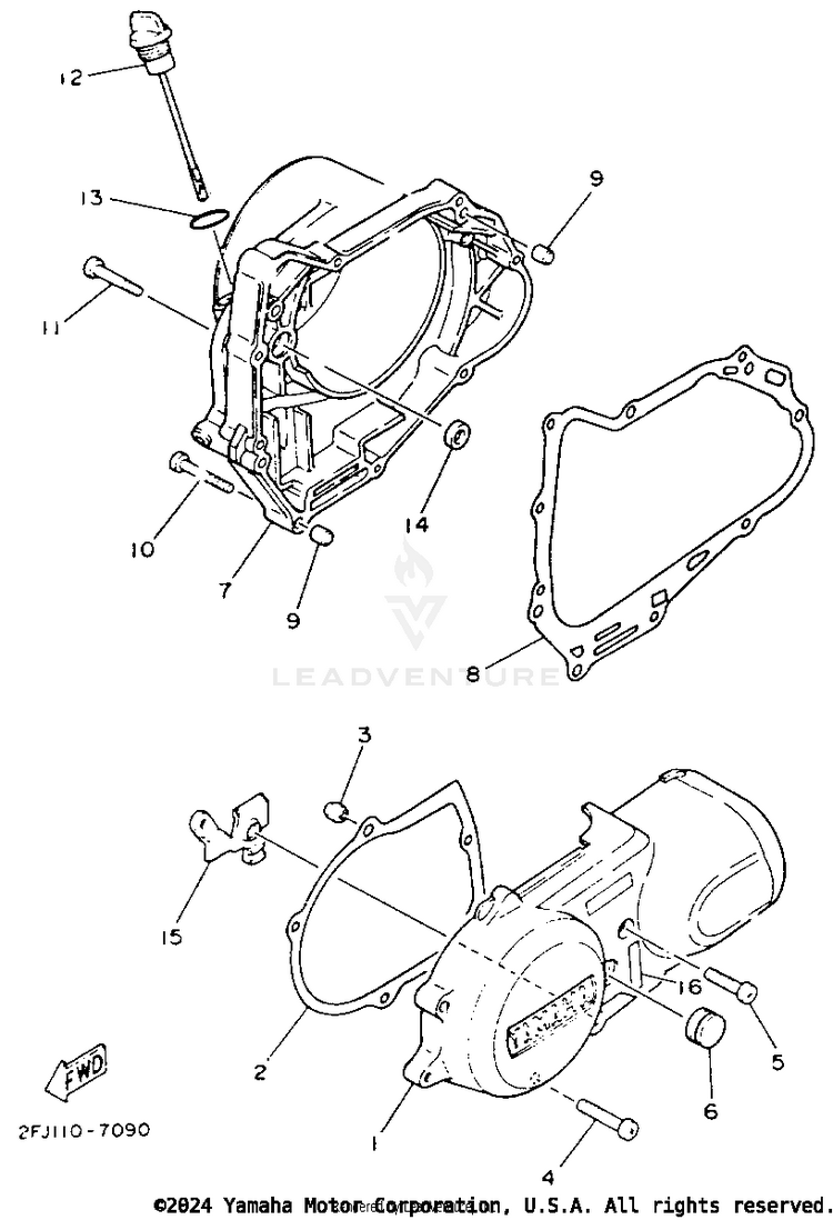 Crankcase Cover 1 Schematic