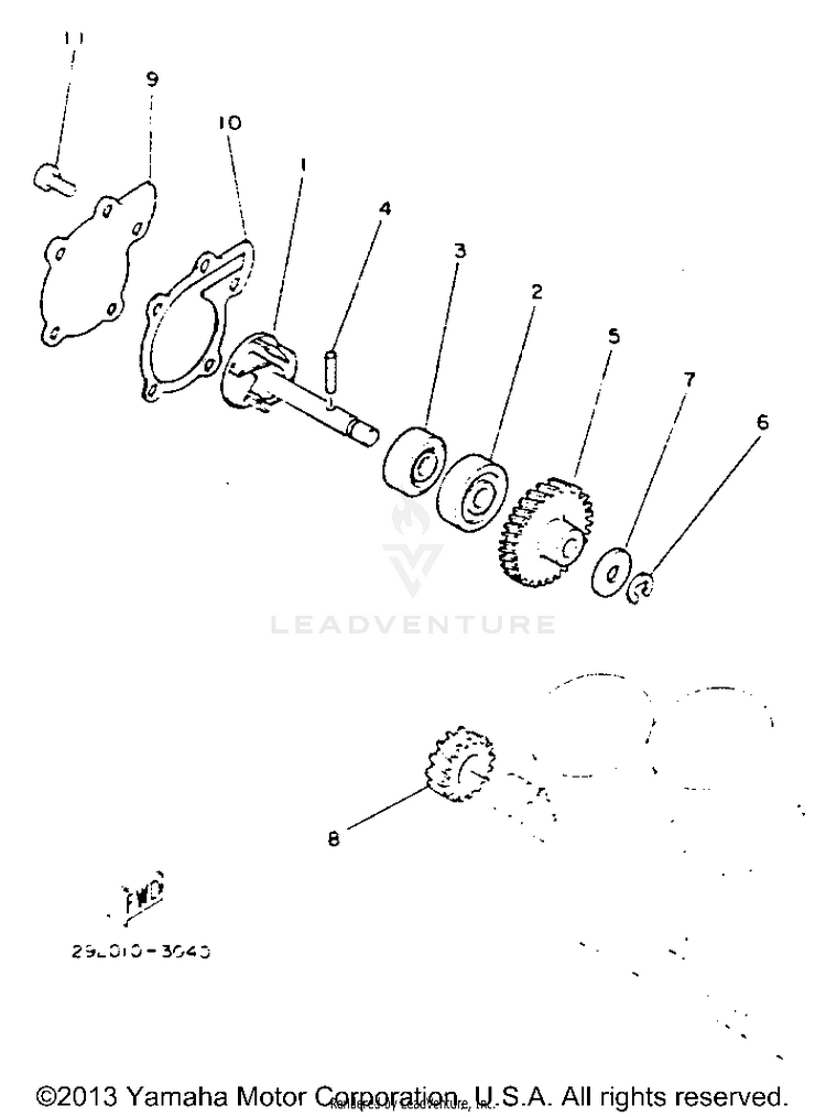 Water Pump BANSHEE - YFZ350E_MN - 1993 Schematic
