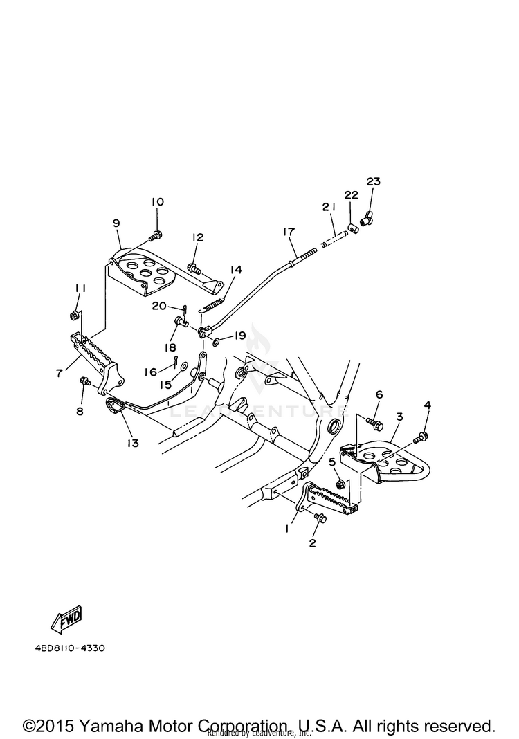 Stand Footrest Schematic