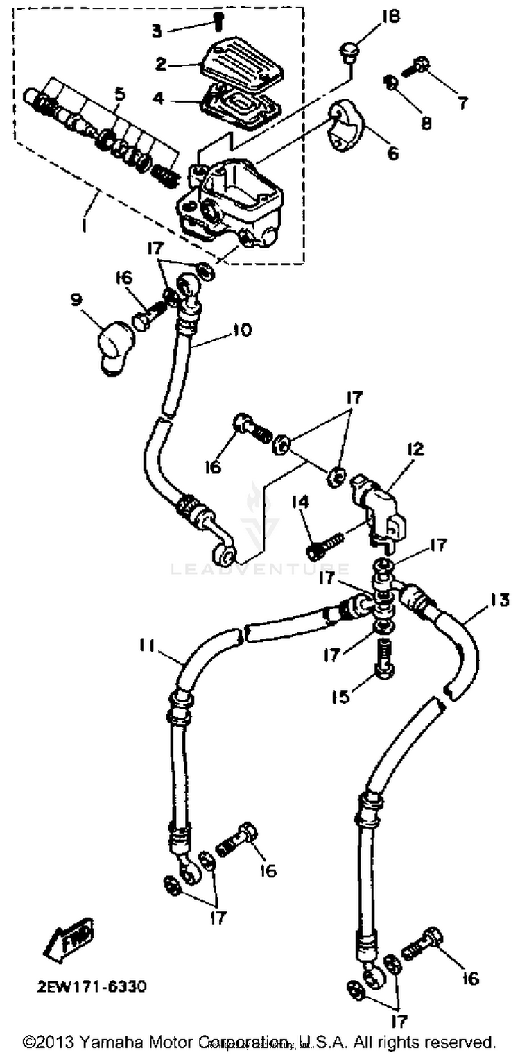 Front Master Cylinder Schematic