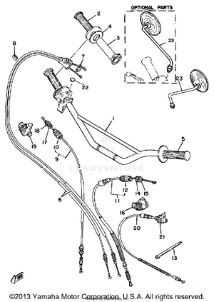 Steering Handle - Cable Schematic