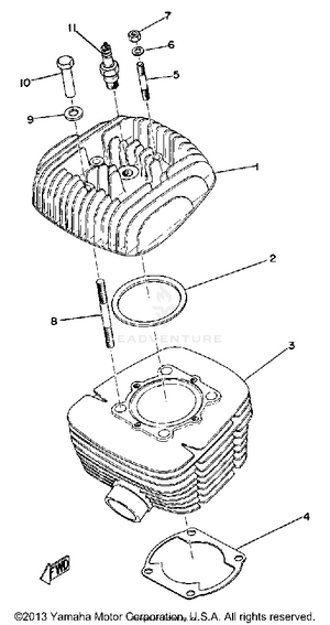 Cylinder Head Cylinder Schematic