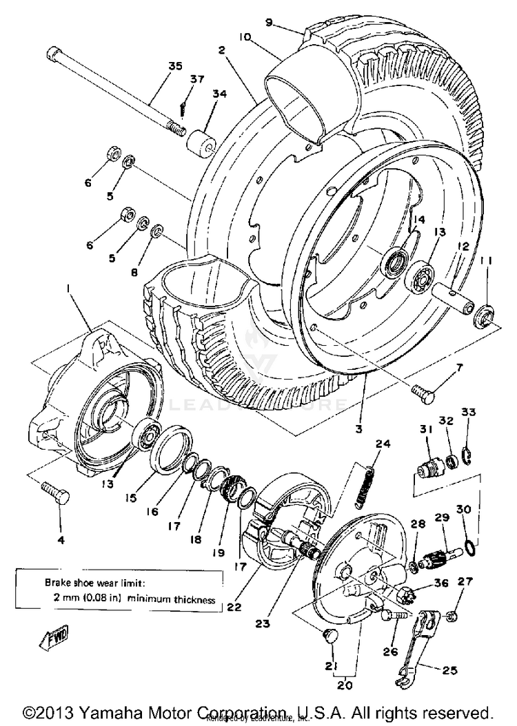 Front Wheel LB80_3D - 1977 Schematic