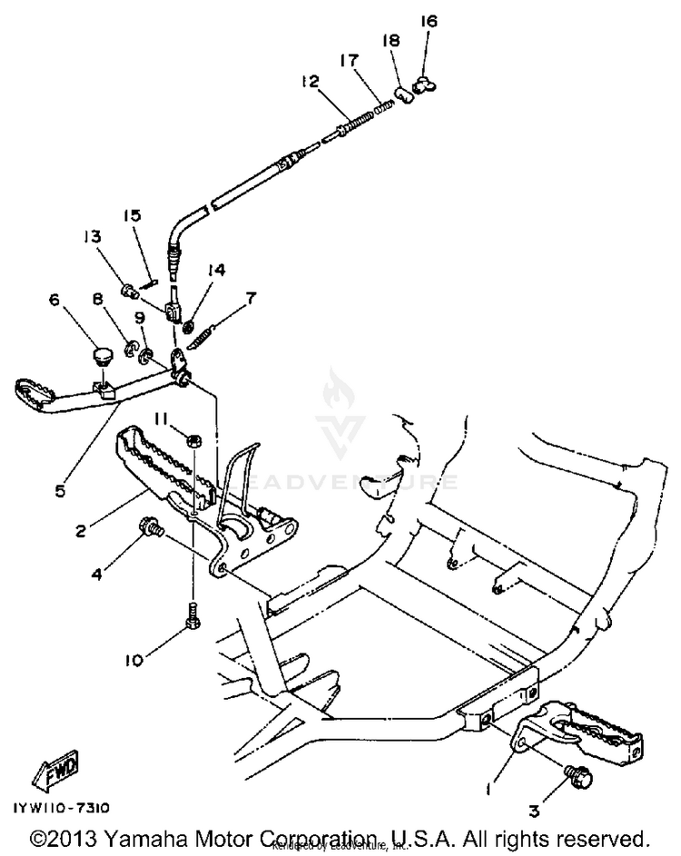 Stand-Footrest Schematic