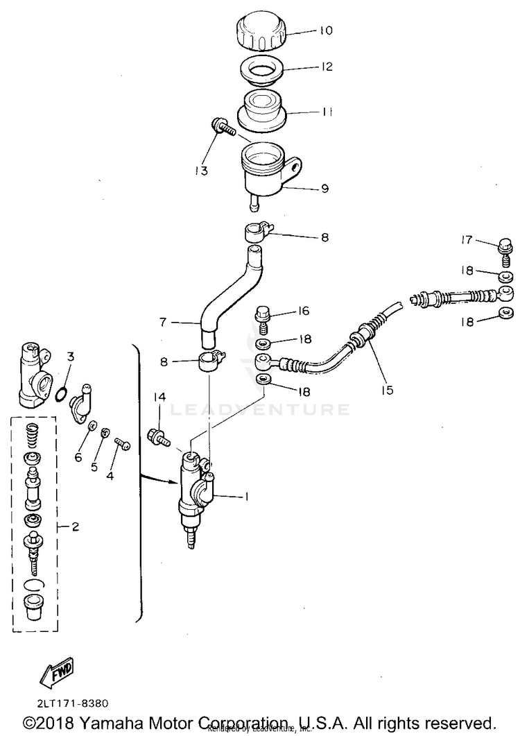 Rear Master Cylinder Schematic