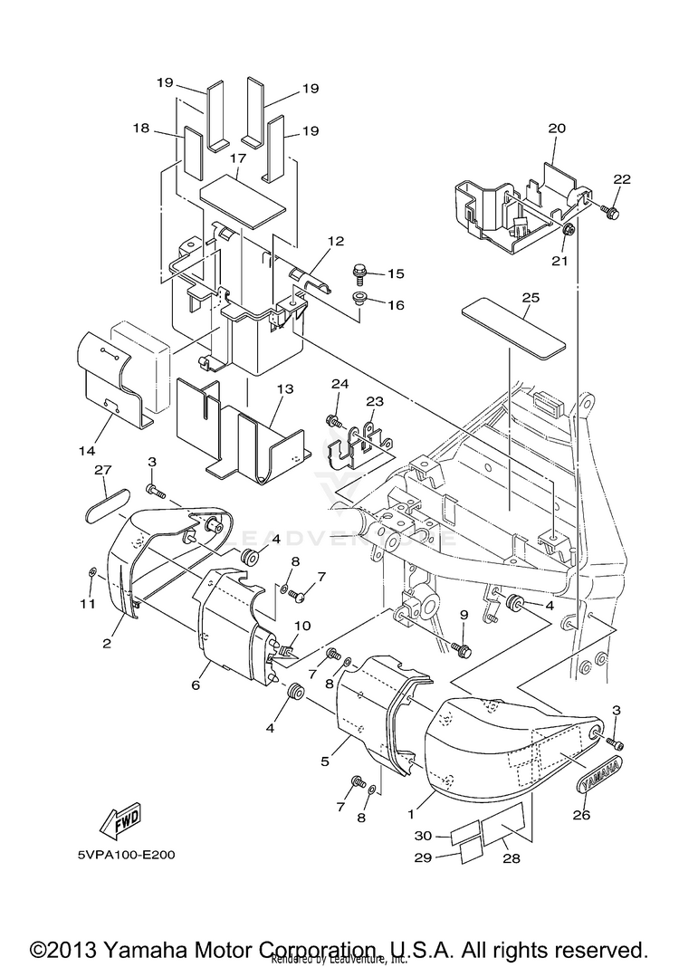 Side Cover ROAD STAR CAST CA - XV17AWVC - 2006 Schematic