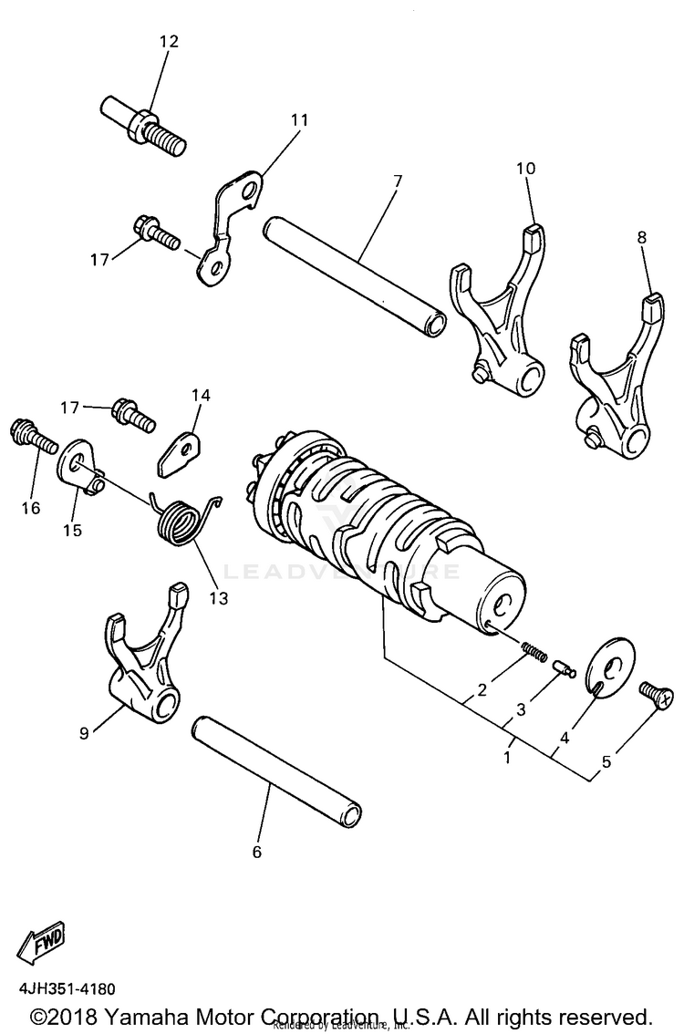 Shift Cam Shift Fork Schematic