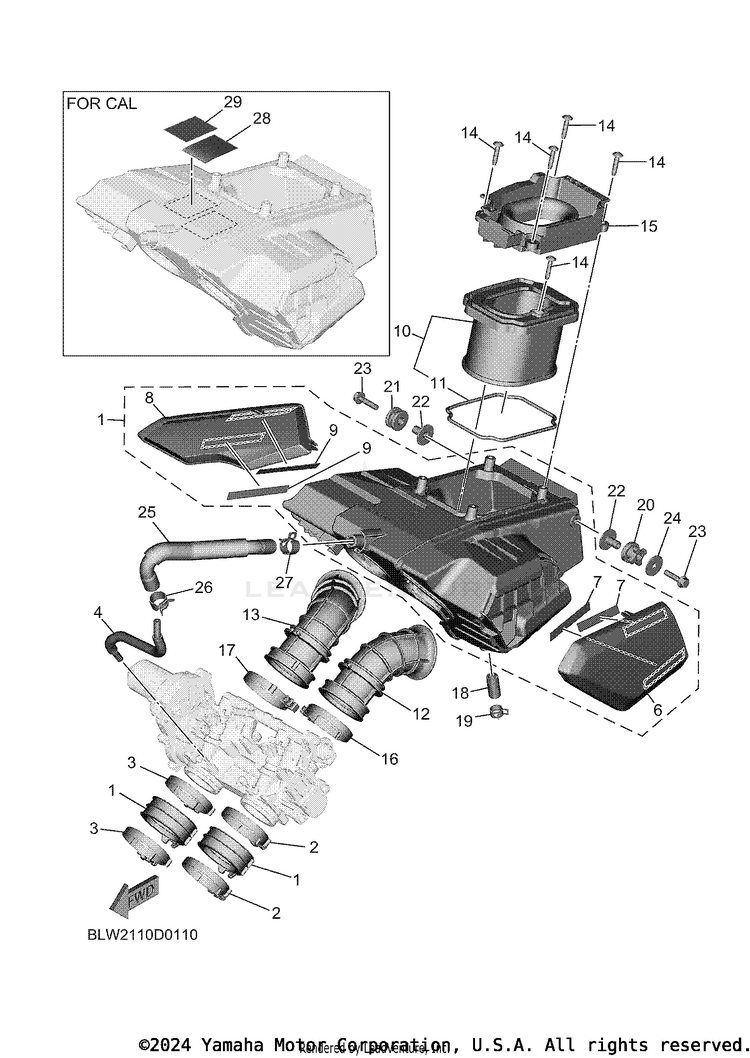 Intake MT07 - MT07SCB - 2025 Schematic