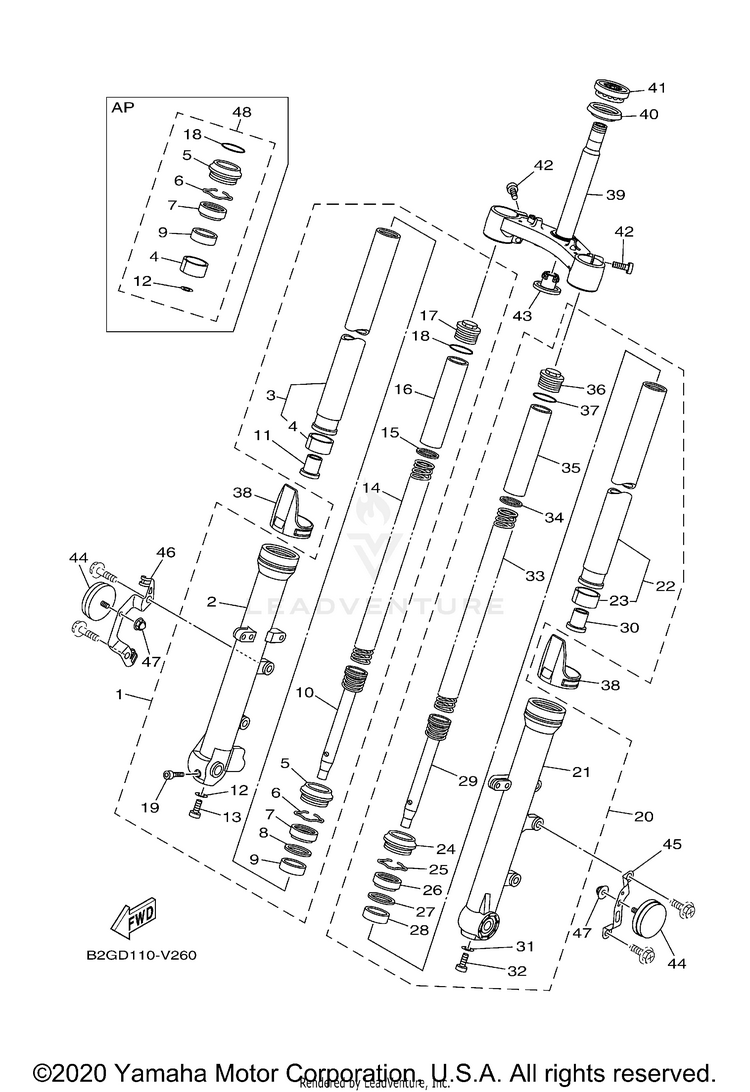Front Fork Schematic